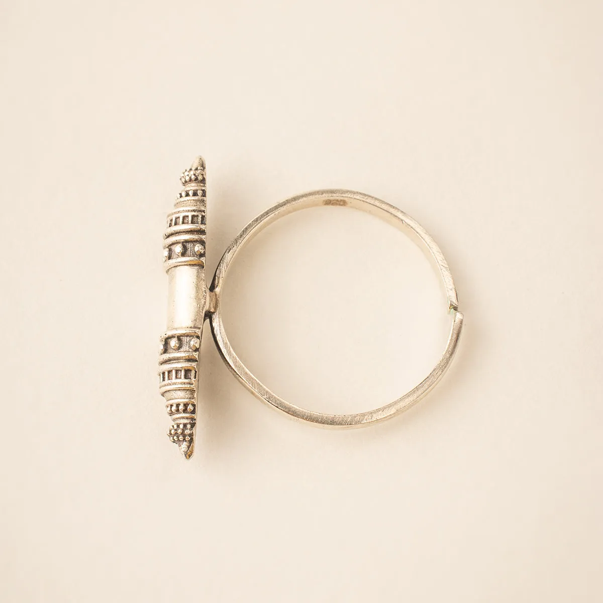 Shakti Silver Finger Ring by MOHA