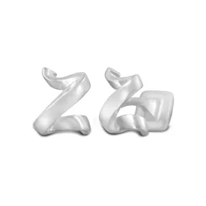 Signature Sterling Silver Cuff Link in Mist Finish (Letter Z)