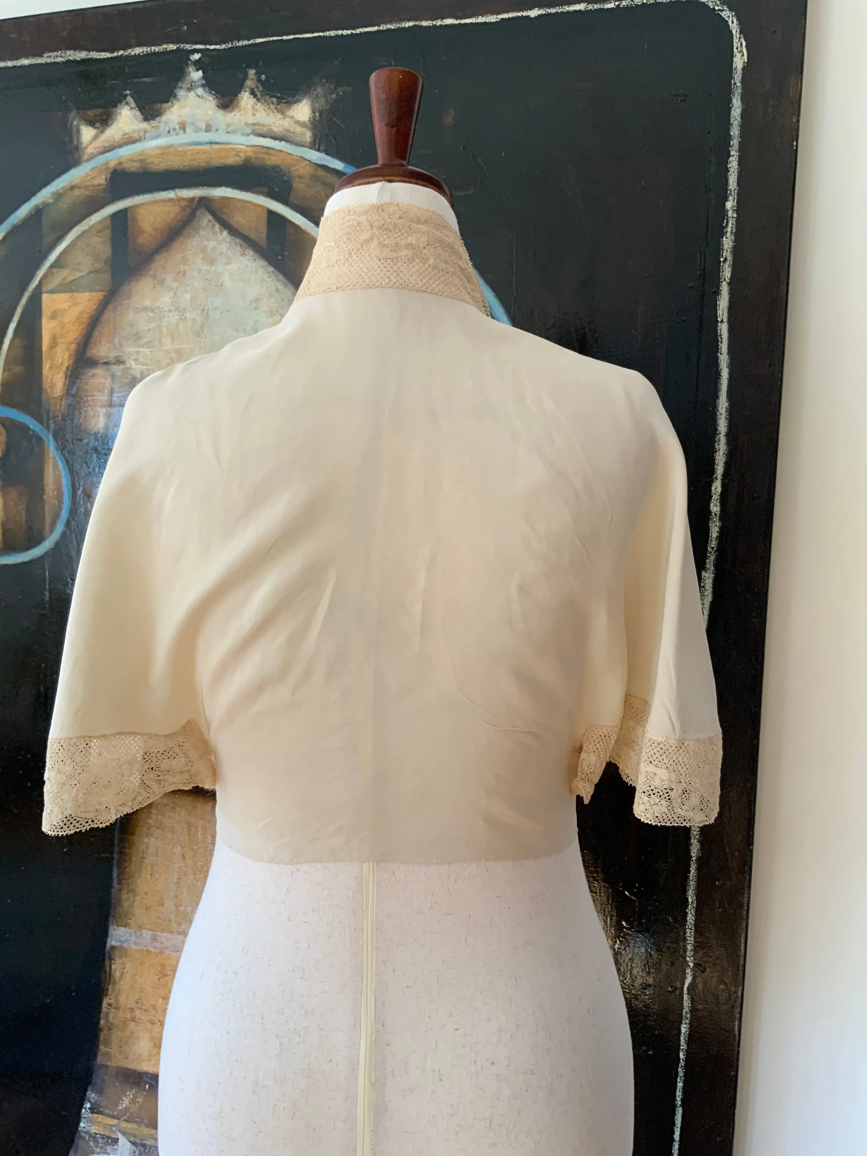 Silk Cape Bed Jacket - 30s - 30B
