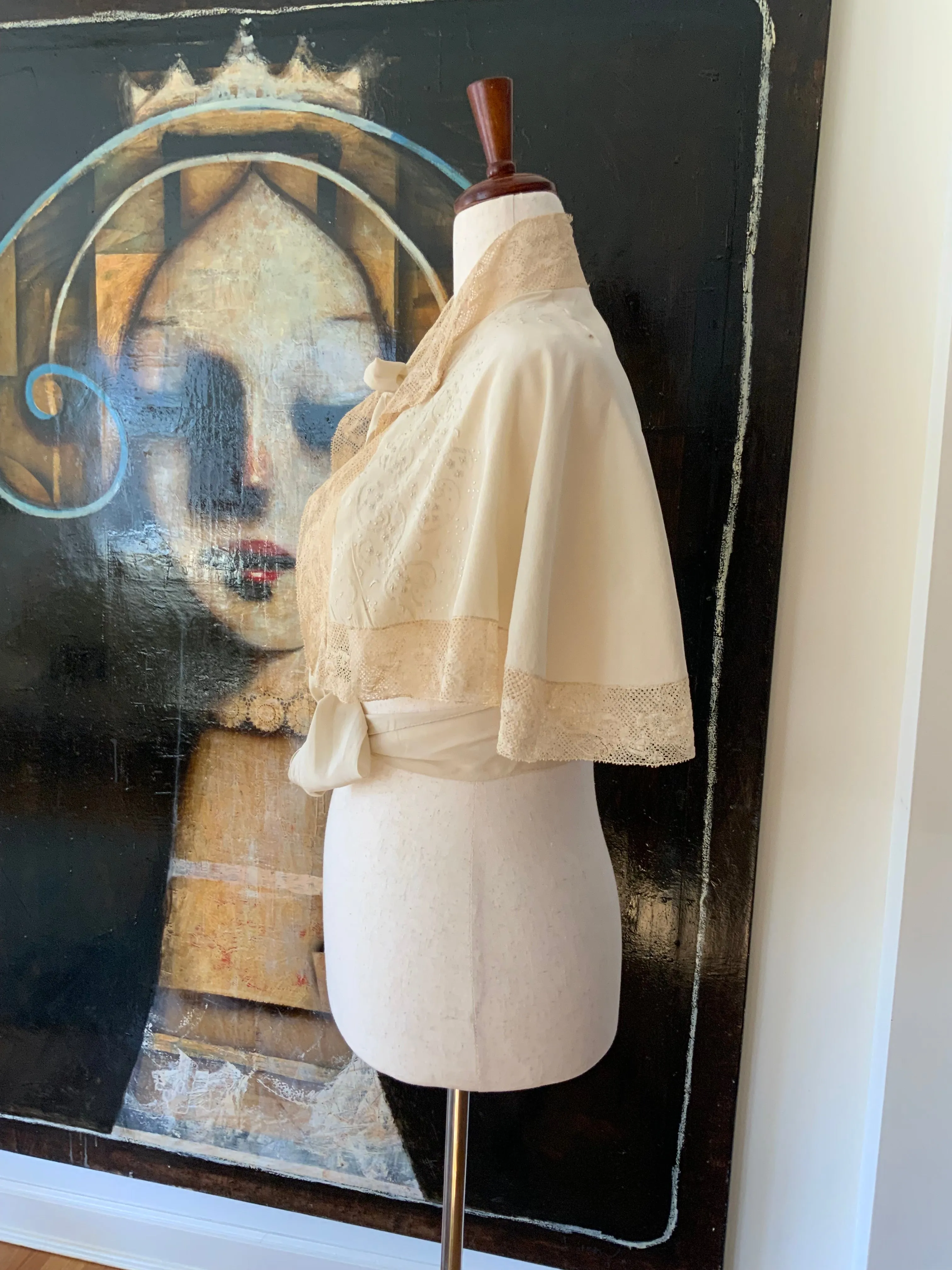 Silk Cape Bed Jacket - 30s - 30B