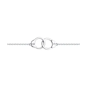 SKLV by SOKOLOV -925 Silver Note Charm On A Fishing Line Bracelet