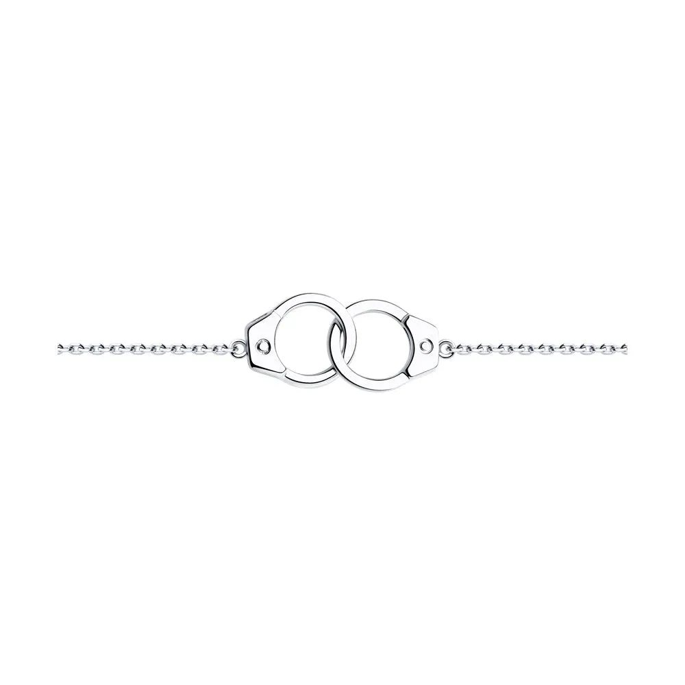 SKLV by SOKOLOV -925 Silver Note Charm On A Fishing Line Bracelet