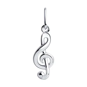 SKLV by SOKOLOV - Silver Treble Cleff Music Charm