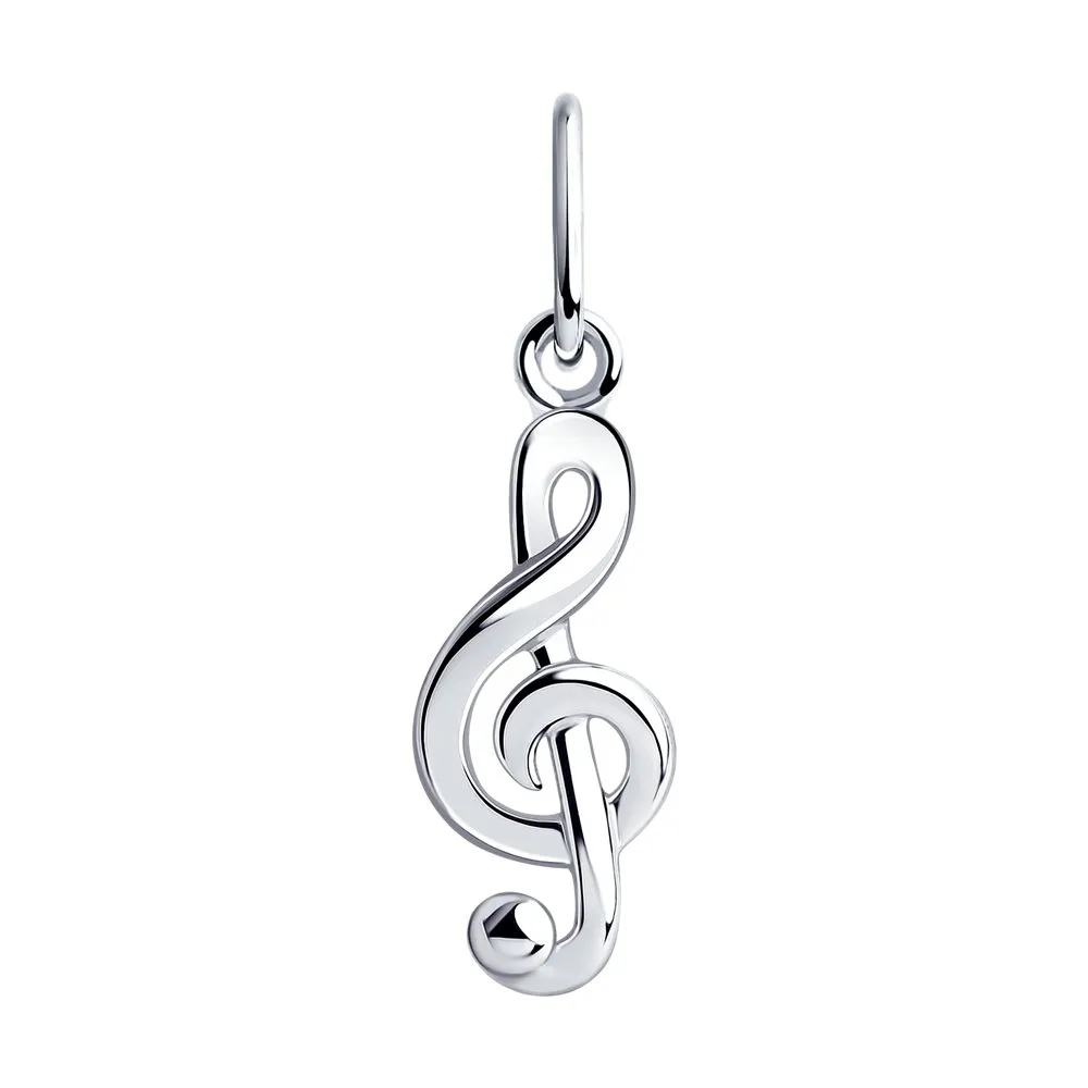SKLV by SOKOLOV - Silver Treble Cleff Music Charm