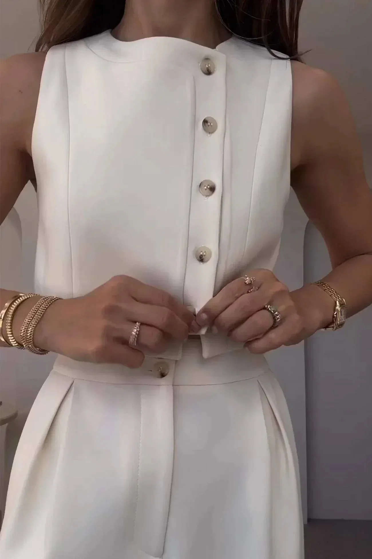 Sleeveless Pantsuit Set | Chic & Tailored | Effortless Power Dressing