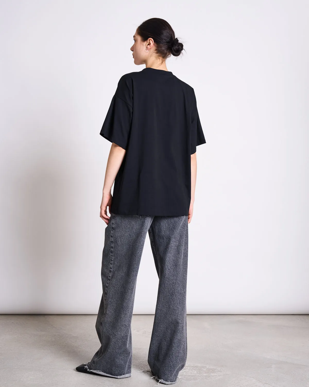 SLITTED T-SHIRT NADIL BLACK