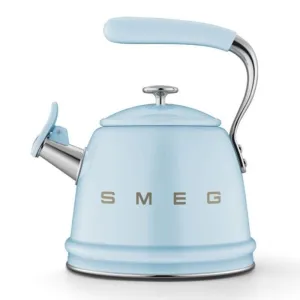 Smeg Whistling Kettle, 2.3 Litre Pastel Blue CKLW2001PB