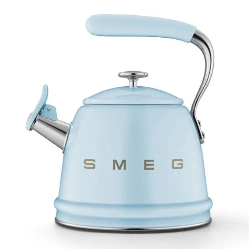 Smeg Whistling Kettle, 2.3 Litre Pastel Blue CKLW2001PB