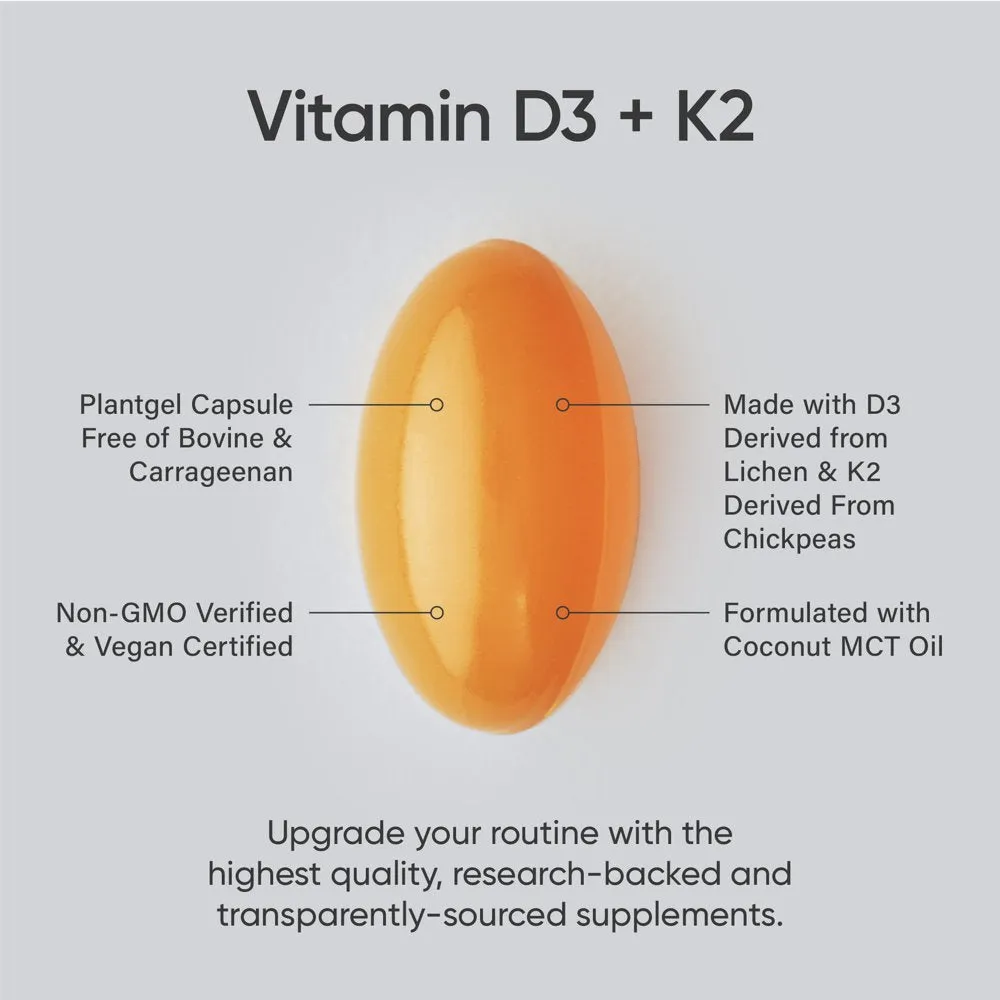Sports Research Vegan Vitamin D3   K2, 5000Iu D3, 100Mcg K2 (30Ct)