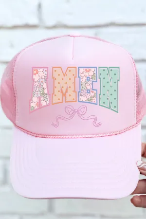 Springtime Amen Otto Soft Pink Foam Front Trucker Hat