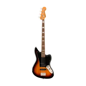 Squier Classic Vibe Jaguar Bass Guitar, Laurel FB, 3-Tone Sunburst