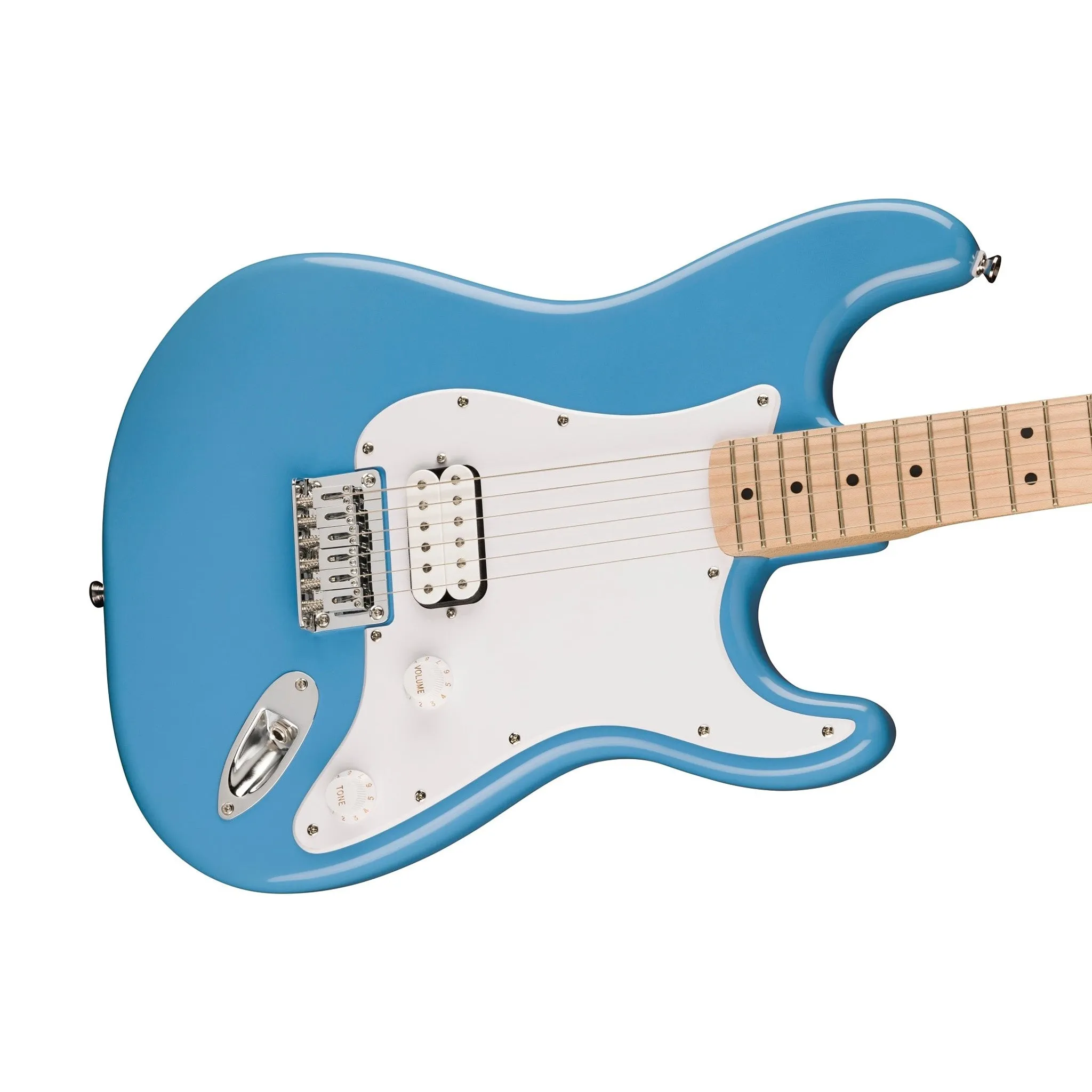 Squier Limited Edition Sonic Stratocaster HT H Electric Guitar w/White Pickguard, Maple FB, California Blue