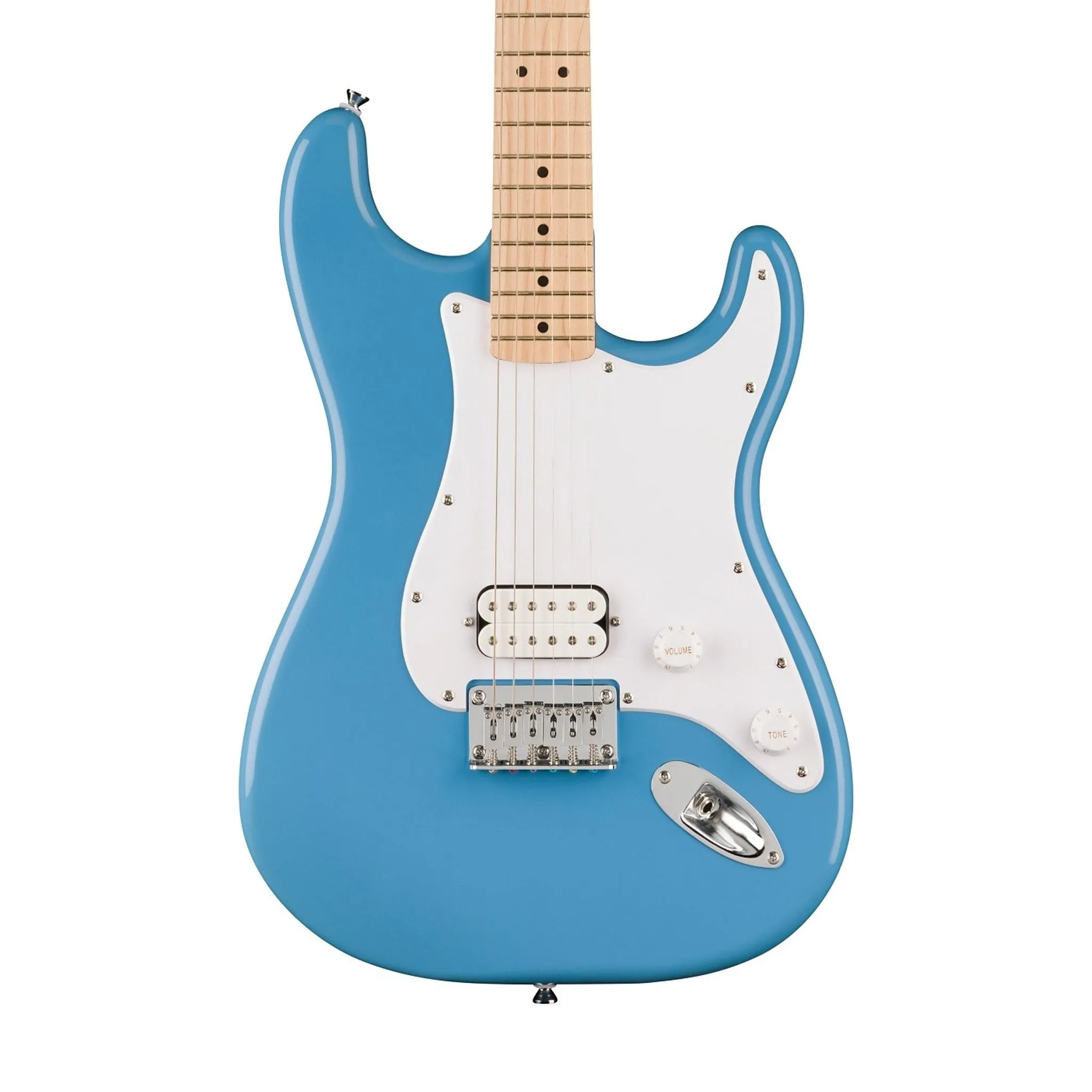 Squier Limited Edition Sonic Stratocaster HT H Electric Guitar w/White Pickguard, Maple FB, California Blue