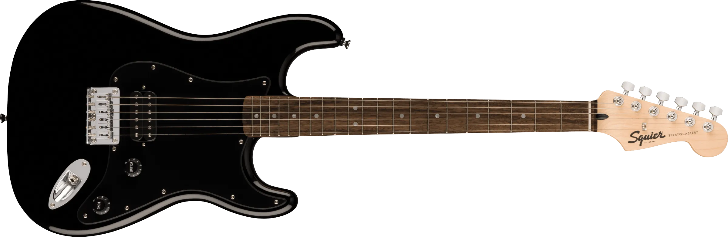 Squier Sonic Stratocaster HT H, Laurel Fingerboard, Black Pickguard, Black