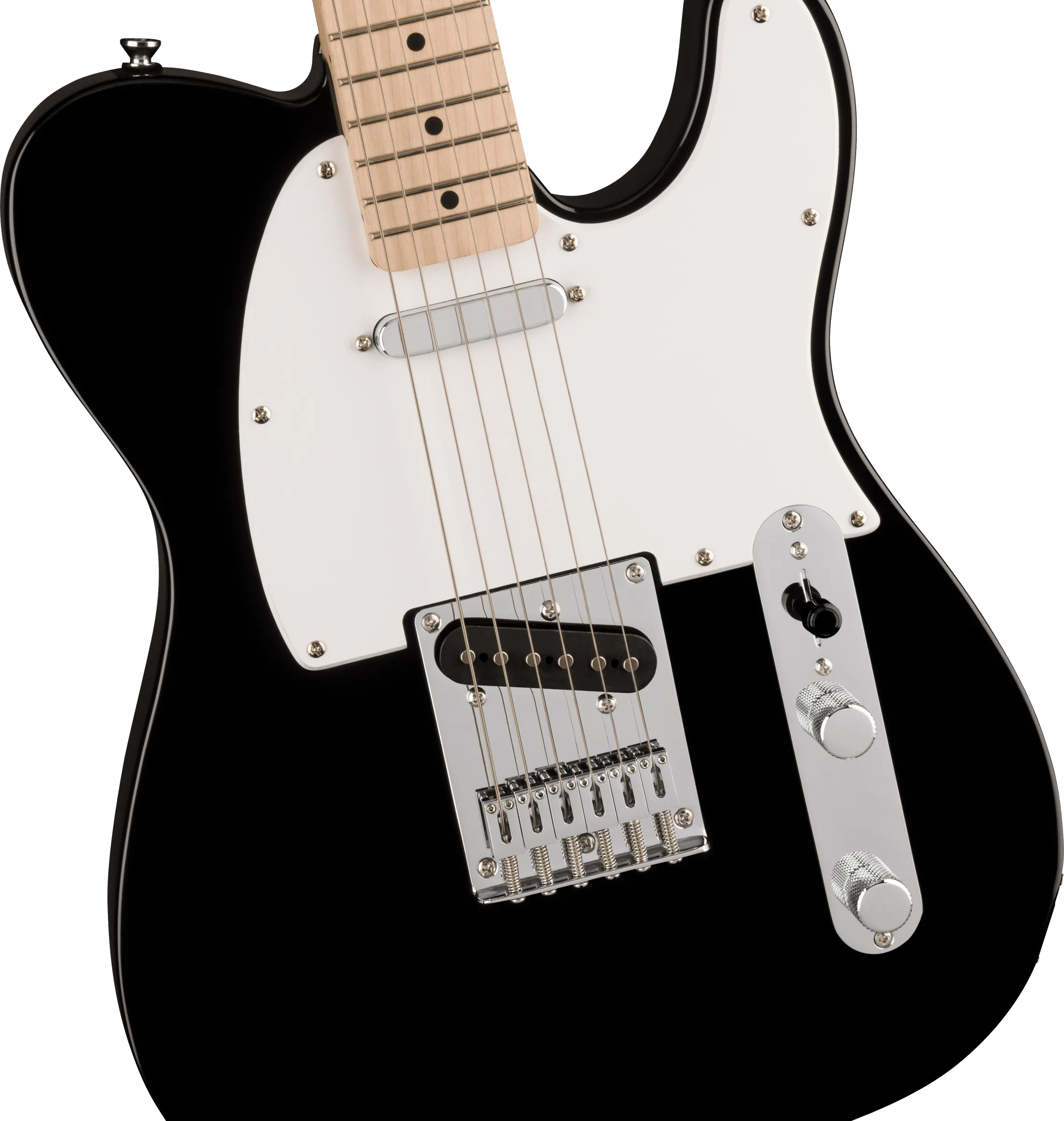 Squier Sonic Telecaster, Maple Fingerboard, White Pickguard, Black