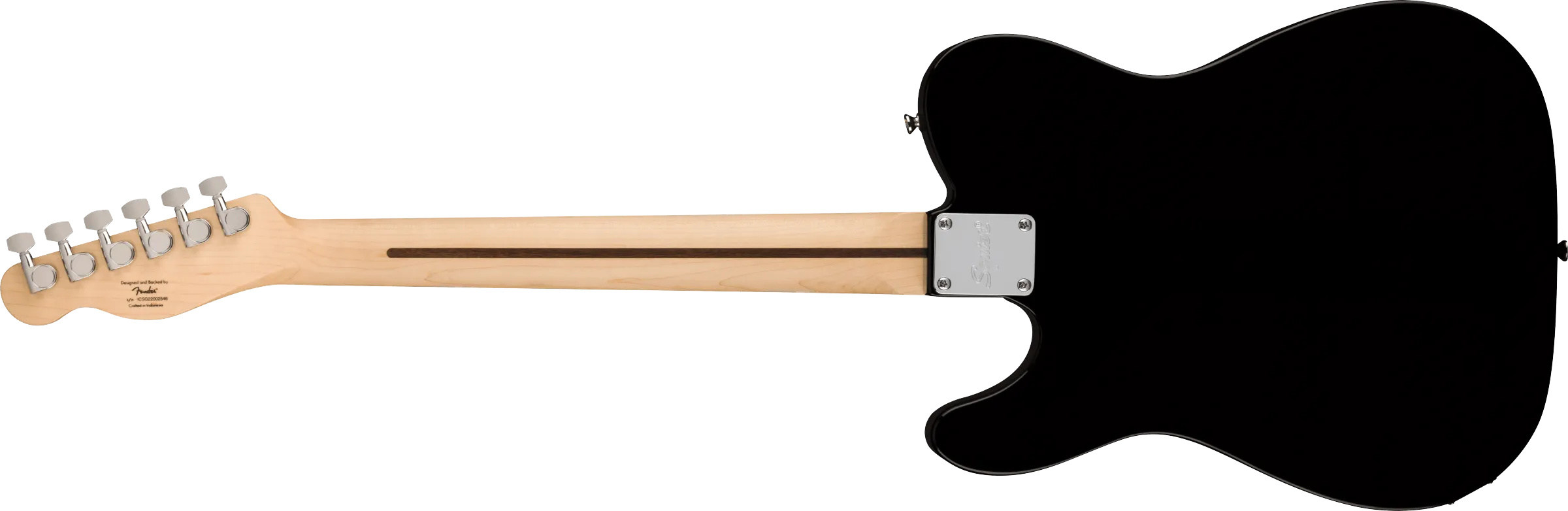 Squier Sonic Telecaster, Maple Fingerboard, White Pickguard, Black