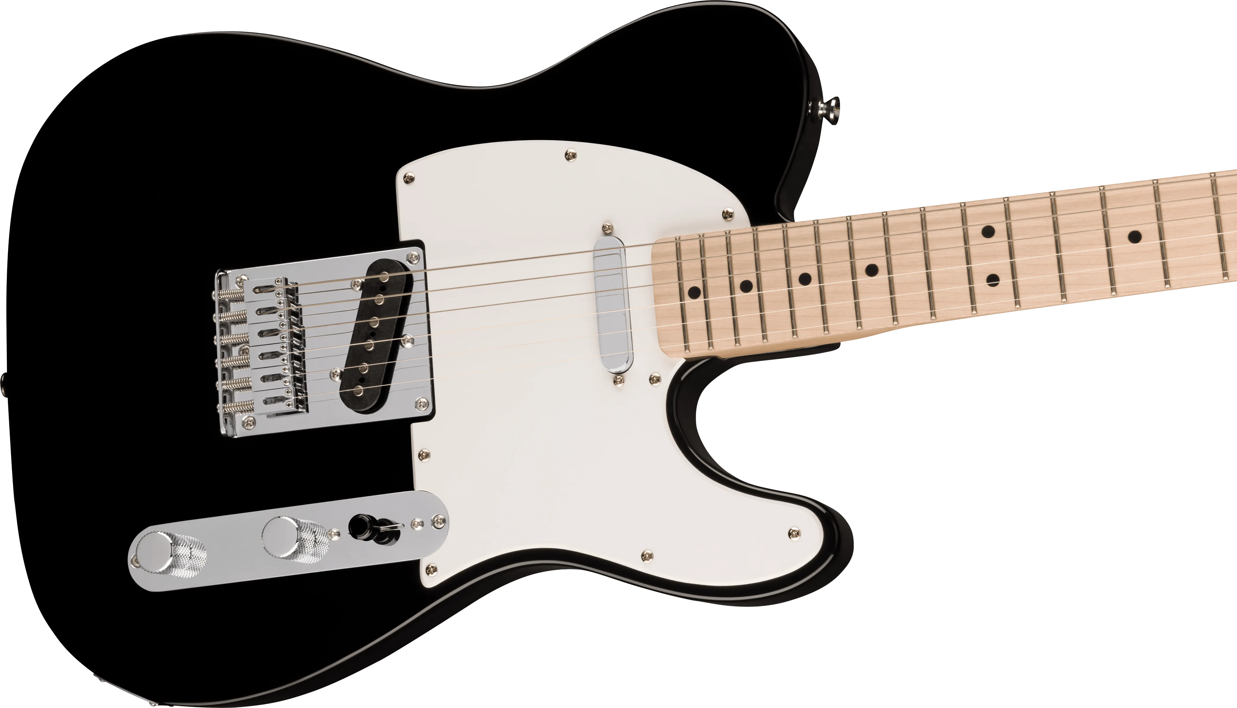Squier Sonic Telecaster, Maple Fingerboard, White Pickguard, Black