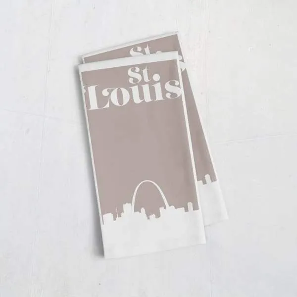 St Louis, Missouri retro inspired city skyline