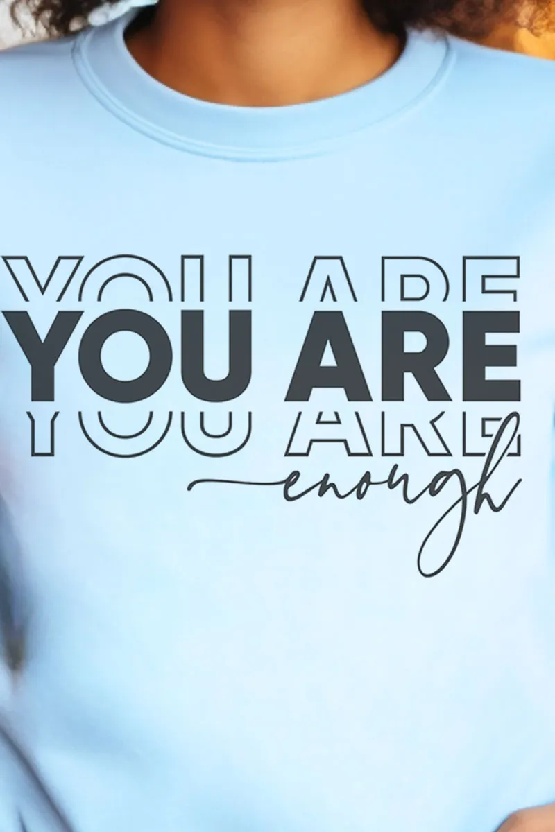 Stacked You Are Enough Heavy-weight Crew Sweatshirt