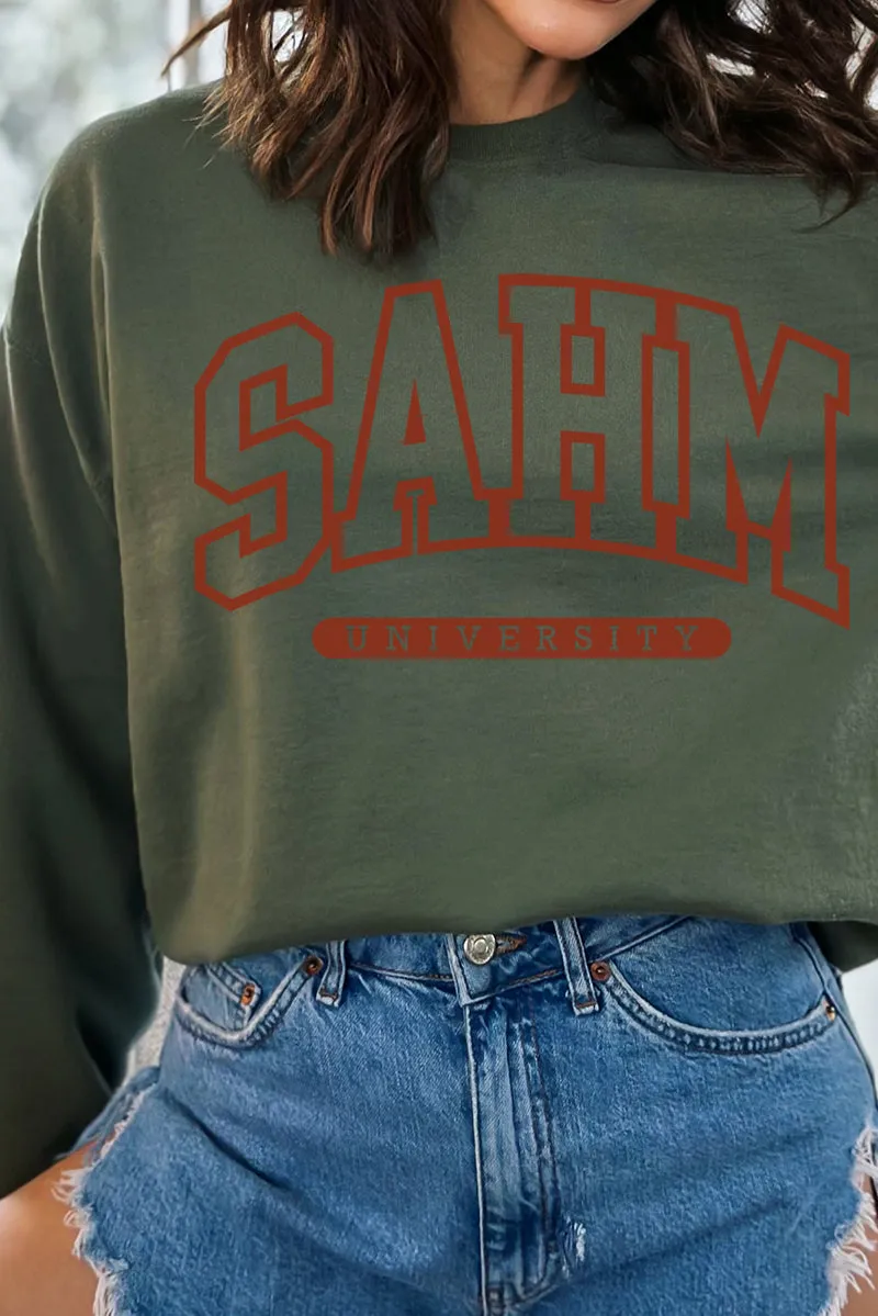 Stay At Home Mom University Heavy-weight Crew Sweatshirt