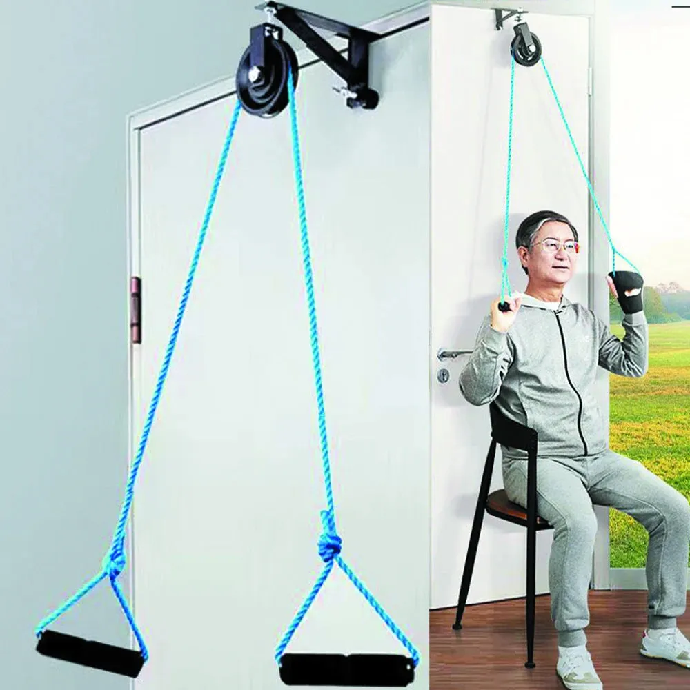 Steel Shoulder Arm Pulley System - Over Door Rehab Exerciser for Home Physical Therapy