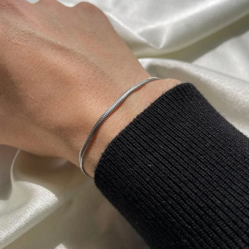 Sterling Silver 925 Graceful Ties Couple Bracelet
