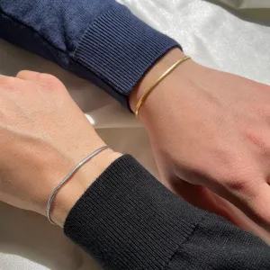Sterling Silver 925 Graceful Ties Couple Bracelet