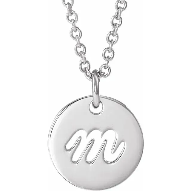 Sterling Silver Personalized Script Initial Pendant - Special Order