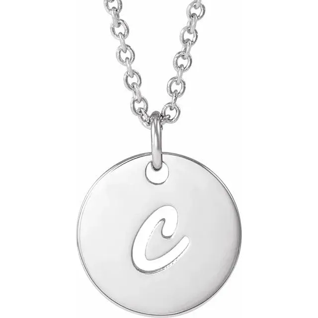 Sterling Silver Personalized Script Initial Pendant - Special Order
