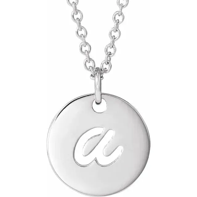 Sterling Silver Personalized Script Initial Pendant - Special Order