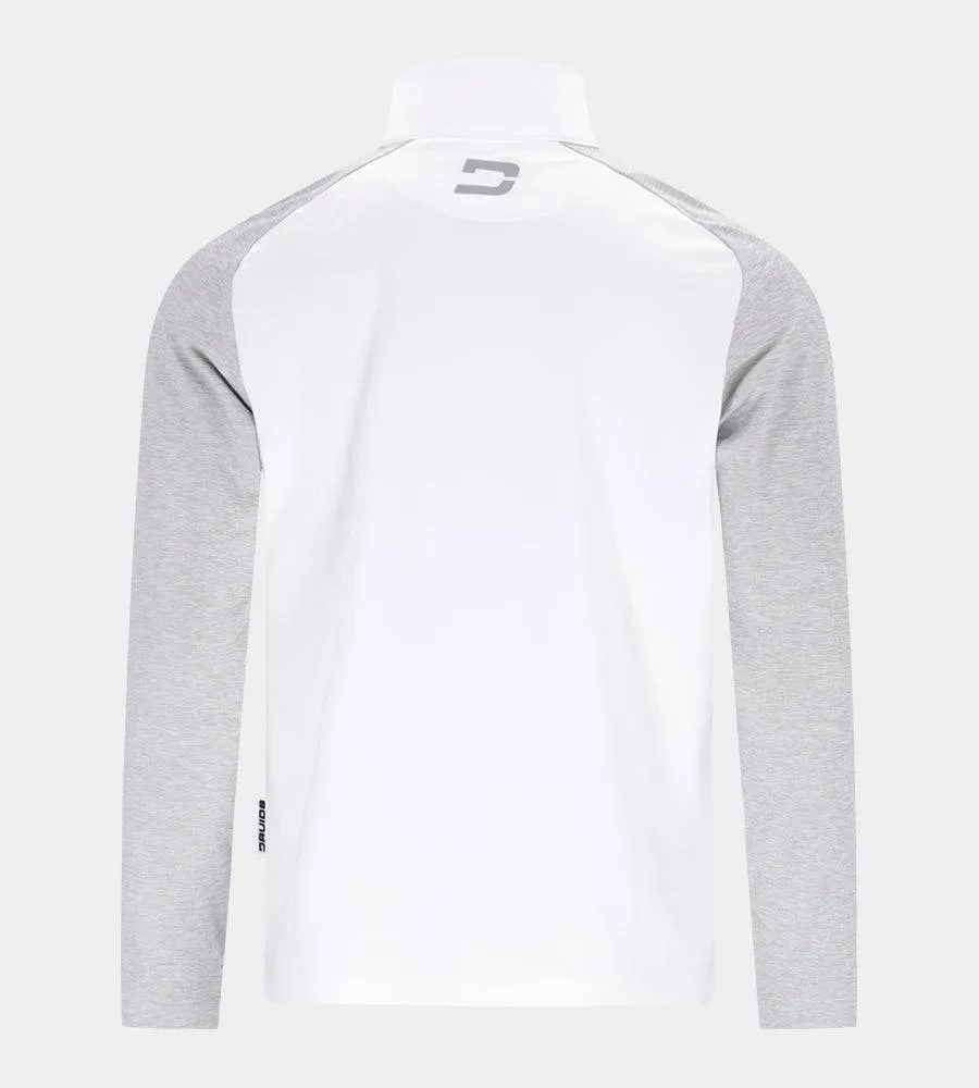 STRETCH MARL MIDLAYER - WHITE