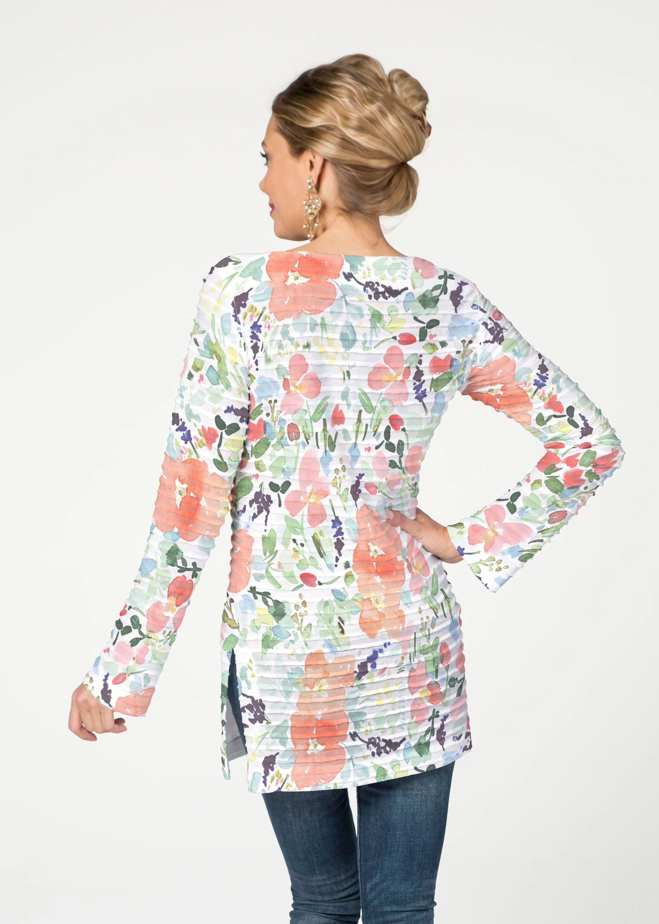 Summer Dreams (7939) ~ Banded Boatneck Tunic