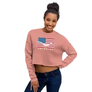 Swimmer USA Crop Top Sweatshirt