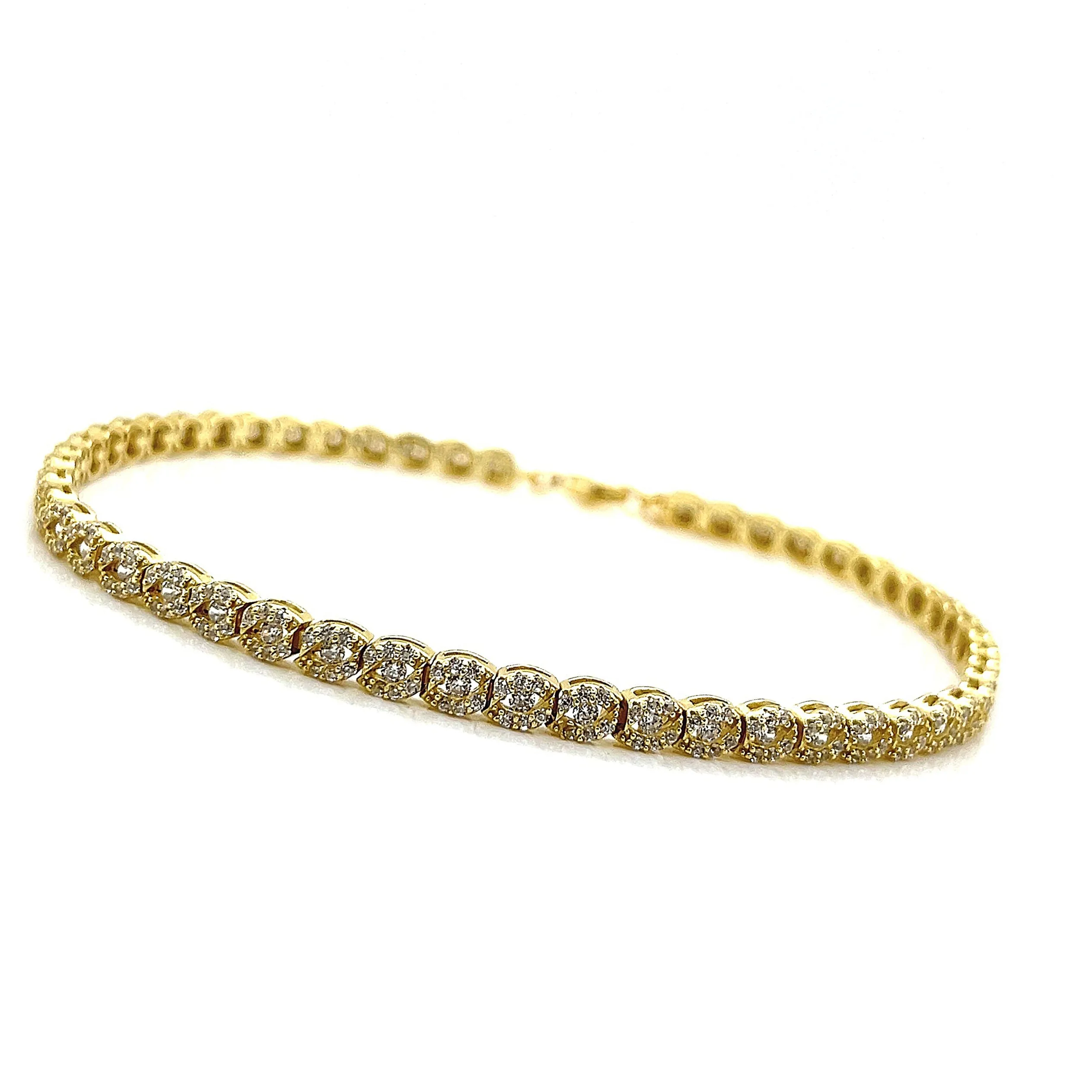 Tennis Zirconia Trendy Oval Shaped Sterling Anklet - C369139