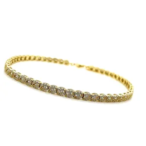Tennis Zirconia Trendy Oval Shaped Sterling Anklet - C369139