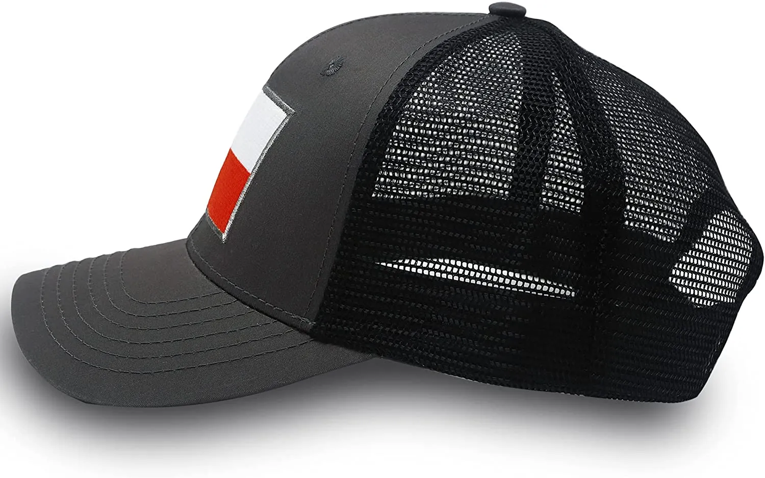 Texas Flag Trucker Baseball Snapback Hat (Black) - International Tie