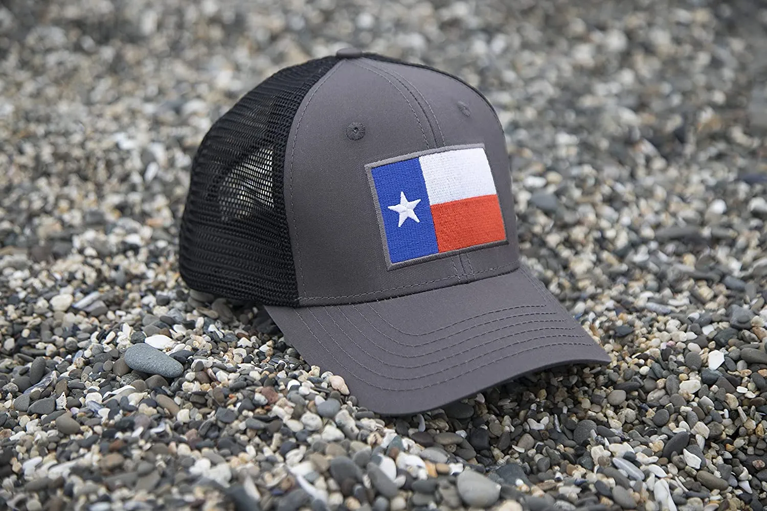 Texas Flag Trucker Baseball Snapback Hat (Black) - International Tie
