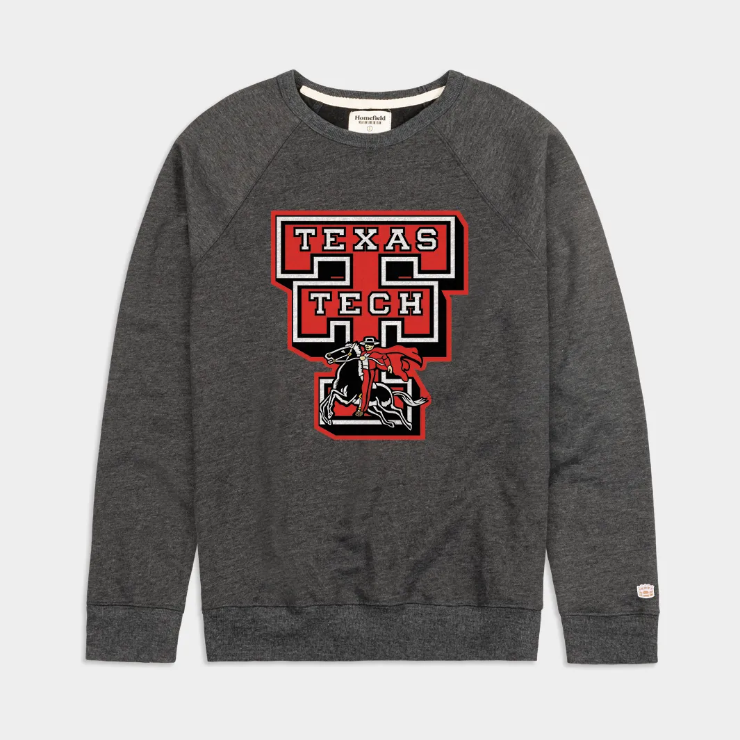 Texas Tech Masked Rider Double "T" Crewneck