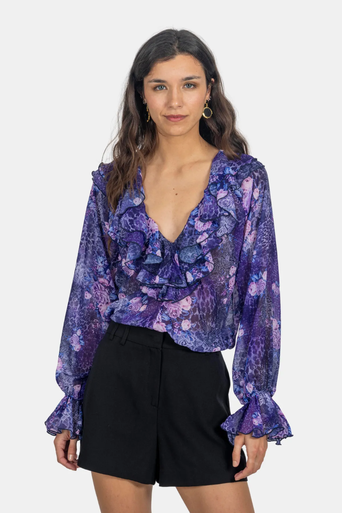 The Madrid Top - Purple Lace