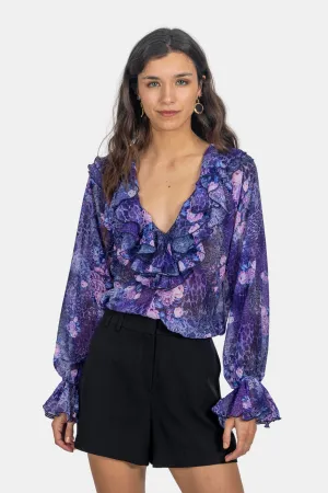 The Madrid Top - Purple Lace
