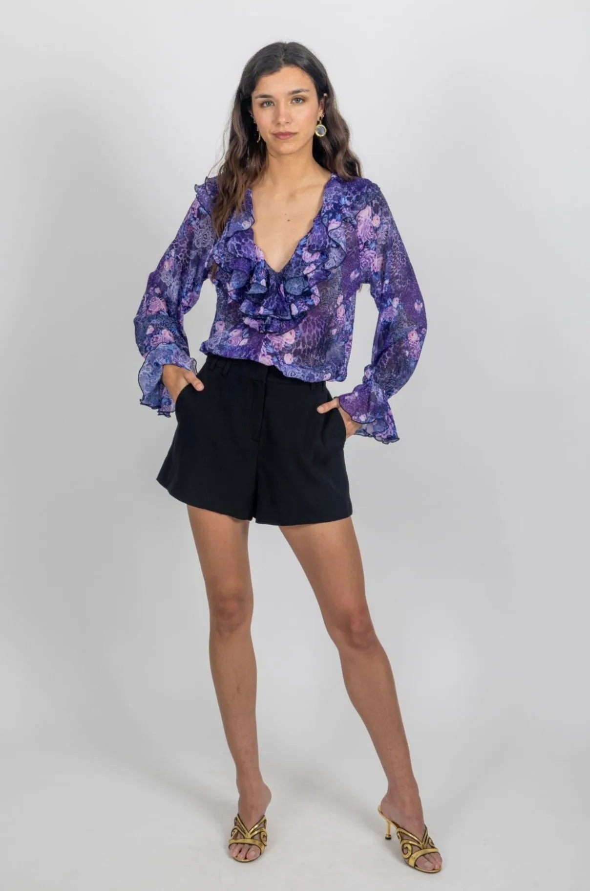 The Madrid Top - Purple Lace