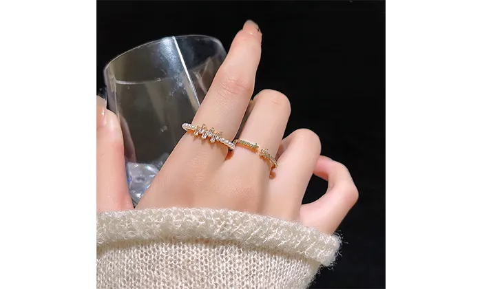 Trendy Zircon Pearl Ring