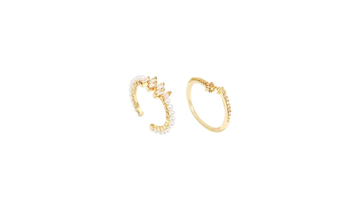 Trendy Zircon Pearl Ring