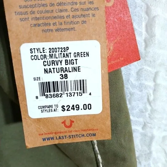 True Religion NWT Curvy Skinny Curvy Skinny Jeans Size 38