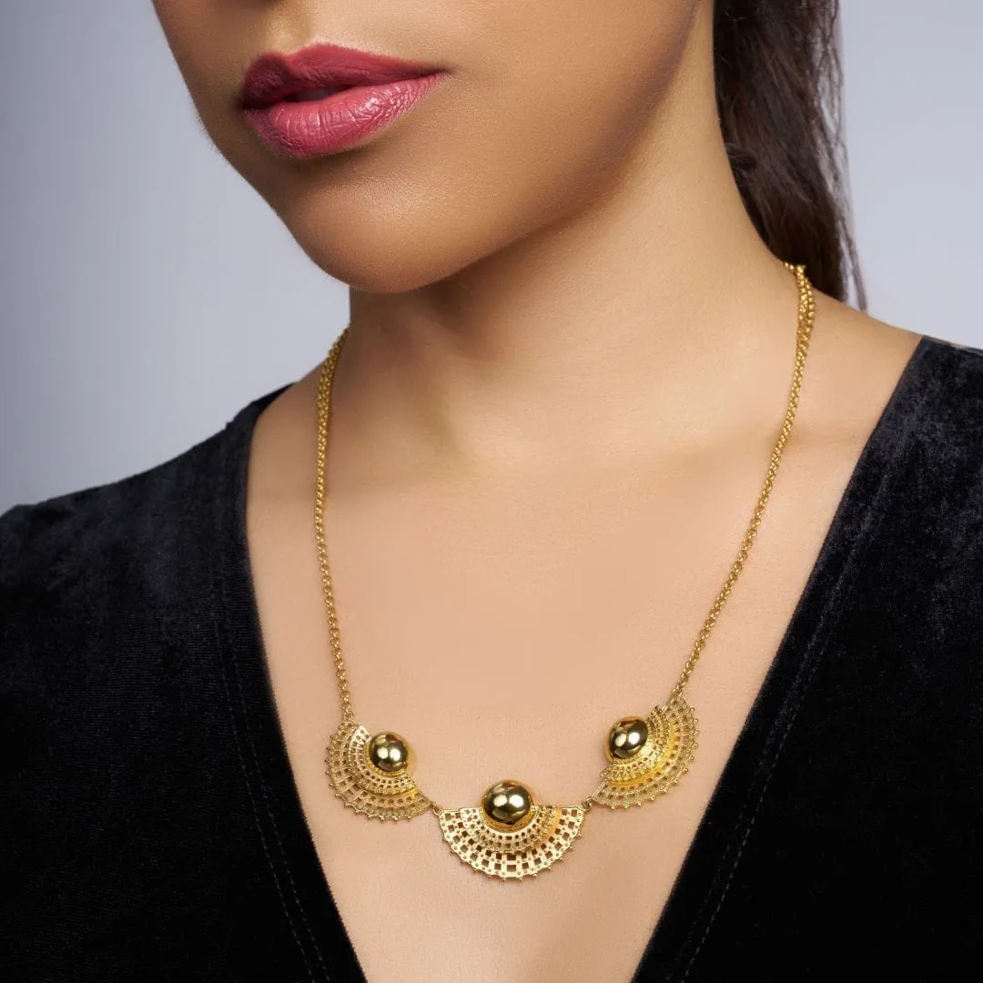 Tsirur Statement Necklace - 14K Gold Plated