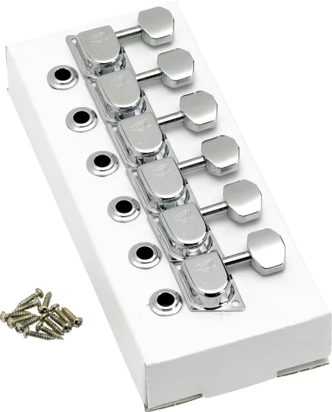 Tuning keys - 70s F style - 6-in-a-line - genuine Fender