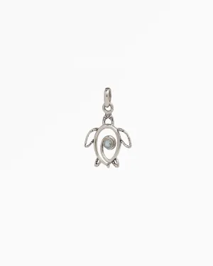 Turtle Outline Pendant with Stone