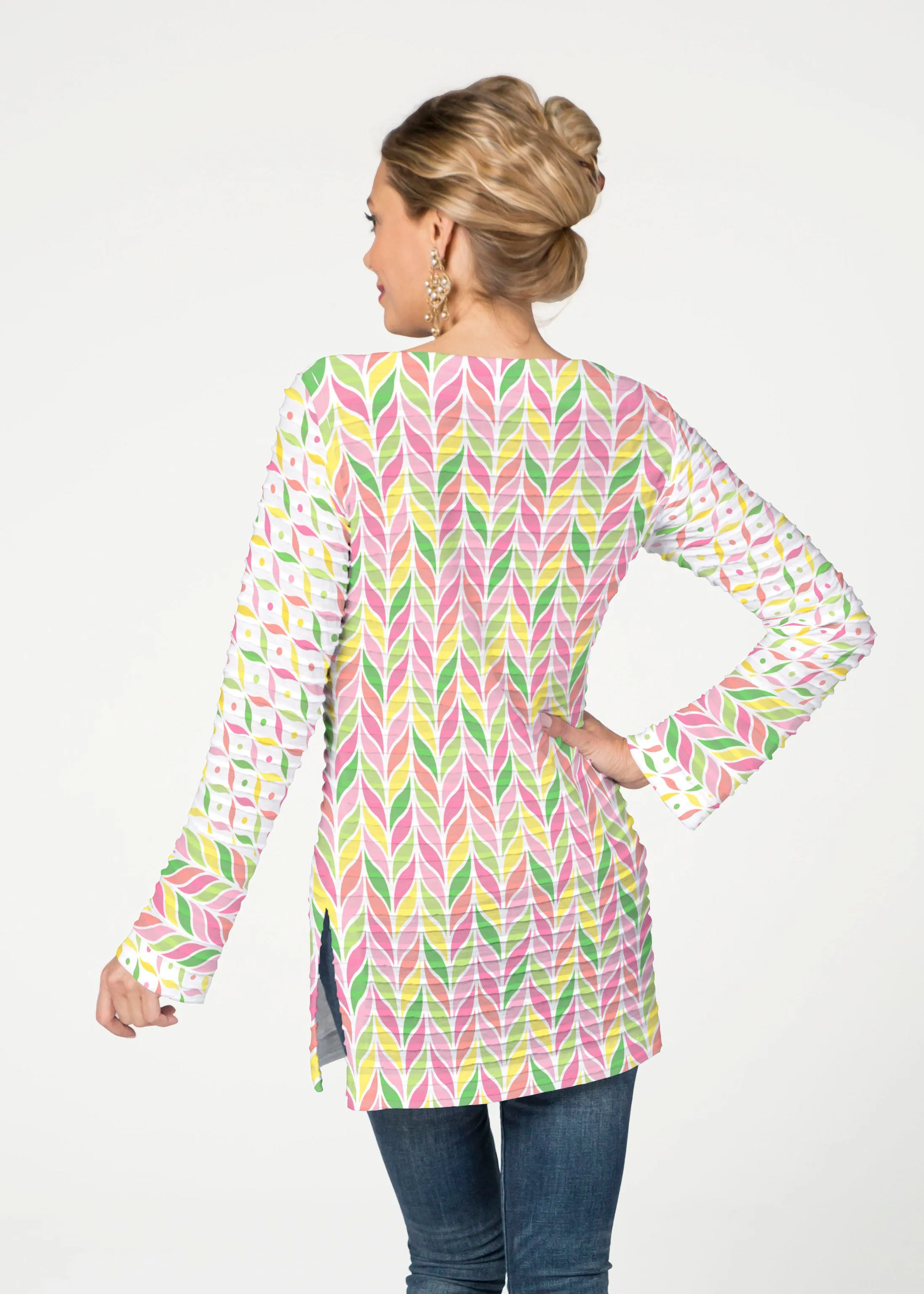 Tutti Fruitti (8036) ~ Banded Boatneck Tunic