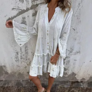 ULRIKA IN RETRO LONG-SLEEVED DRESS