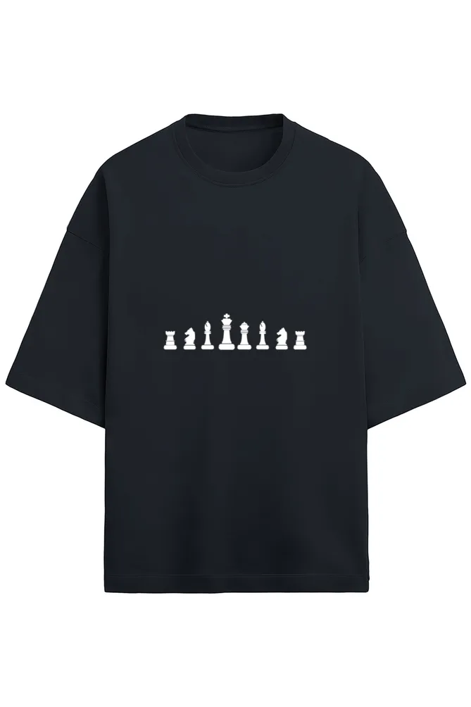 Unisex Oversized Chess Print T-Shirt